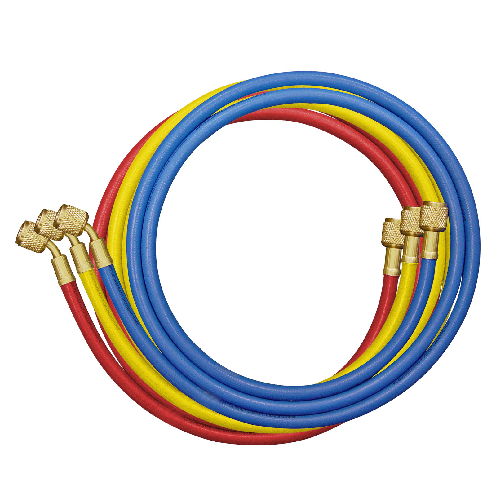 Mastercool 45962 96" R-12 Yellow Hose With Auto Shut-Off Fittings 
