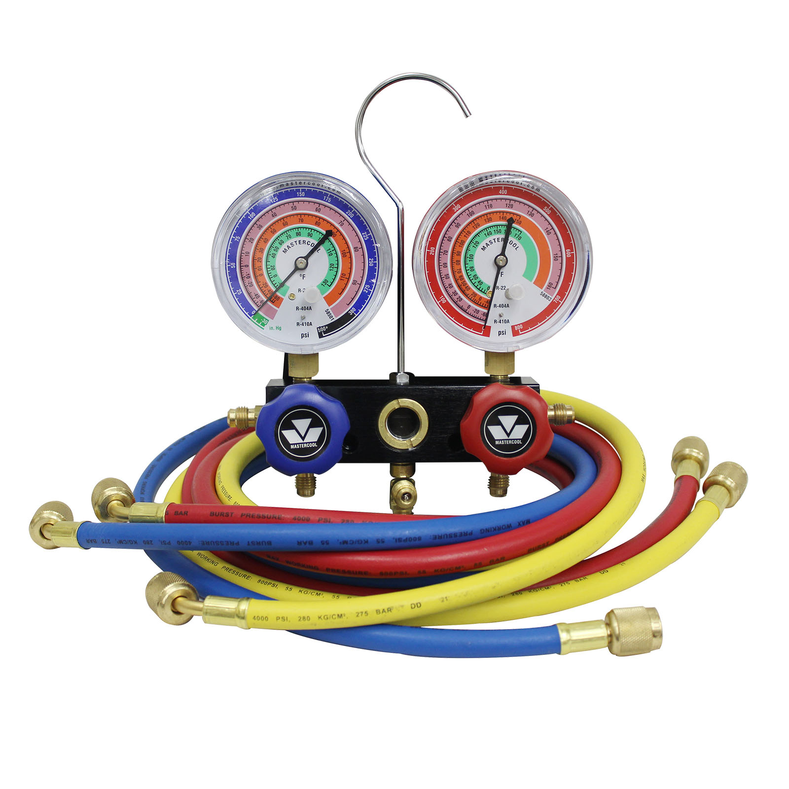 high quality R1234yf manifold gauge set hose set r134a 134a r22 r12 r410a  AC Manifold Gauge Set for air conditioning tool