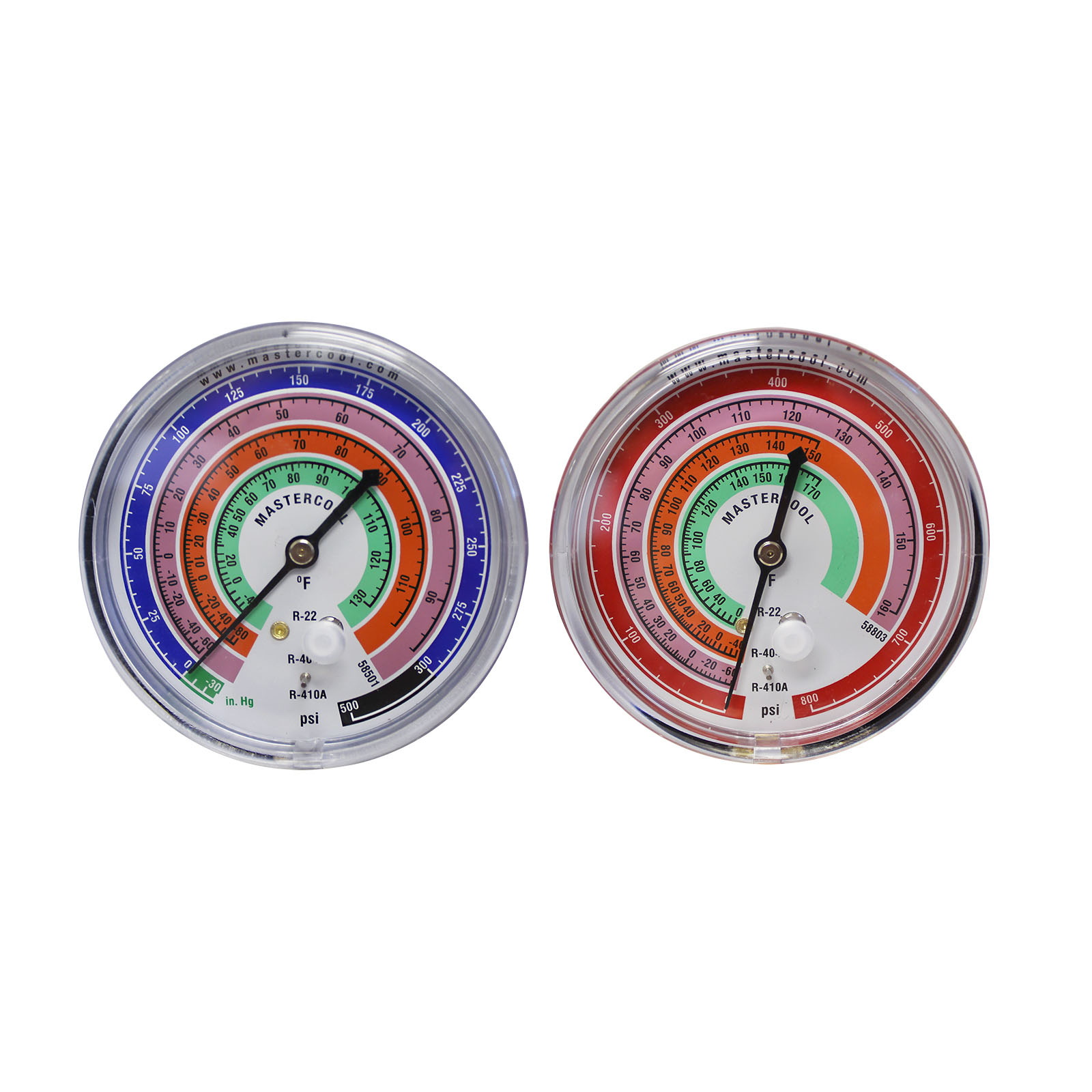R22 R404A 2-Way Manifold Gauge Set with 3-1/8 and Details about   Mastercool 59161 Brass R410A 