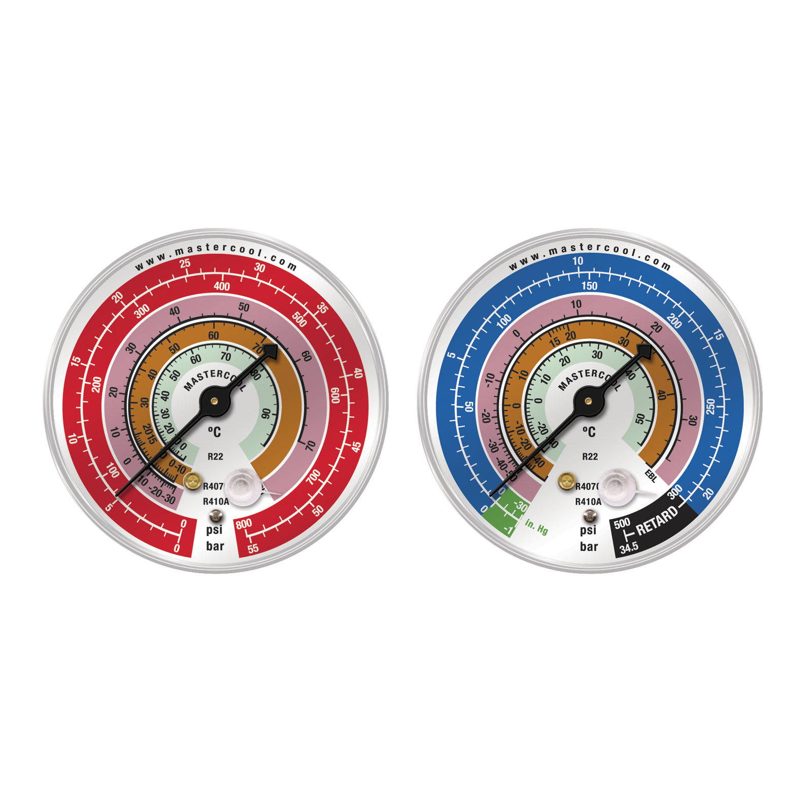 Mastercool Air Conditioning R410A R407C R22 80Mm Low Side Replacement Gauge Ebl 